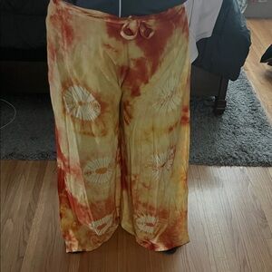Tie-Dye Wide-Leg Pants